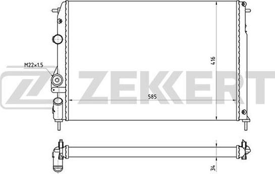 Zekkert MK-1082 - Radiator, mühərrikin soyudulması furqanavto.az