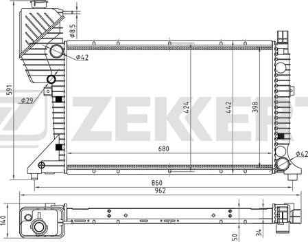 Zekkert MK-1038 - Radiator, mühərrikin soyudulması furqanavto.az
