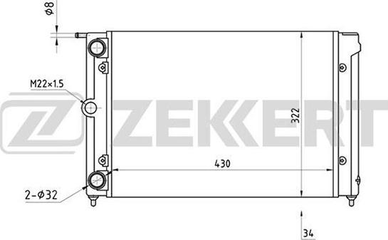 Zekkert MK-1028 - Radiator, mühərrikin soyudulması furqanavto.az