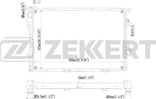 Zekkert MK-1071 - Radiator, mühərrikin soyudulması furqanavto.az