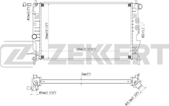 Zekkert MK-1077 - Radiator, mühərrikin soyudulması furqanavto.az