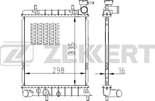 Zekkert MK-1142 - Radiator, mühərrikin soyudulması furqanavto.az