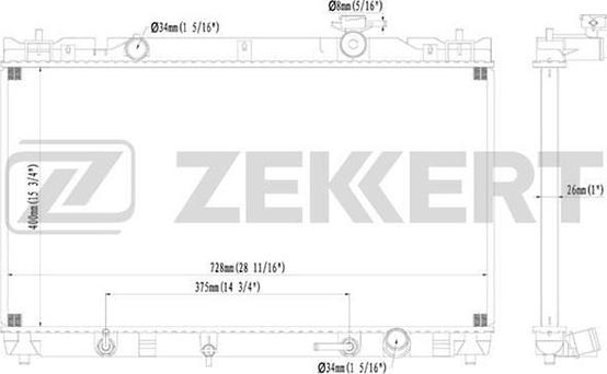 Zekkert MK-1164 - Radiator, mühərrikin soyudulması furqanavto.az
