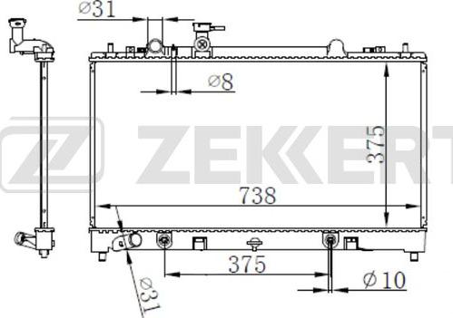 Zekkert MK-1106 - Radiator, mühərrikin soyudulması furqanavto.az