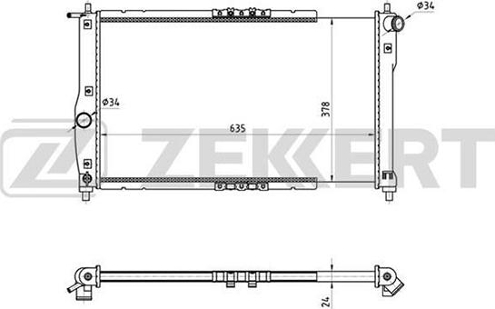 Zekkert MK-1116 - Radiator, mühərrikin soyudulması furqanavto.az