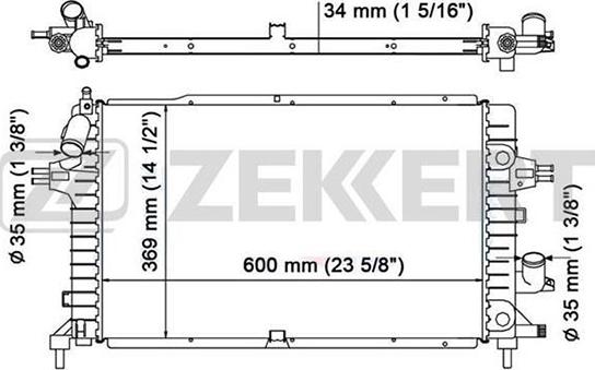 Zekkert MK-1188 - Radiator, mühərrikin soyudulması furqanavto.az