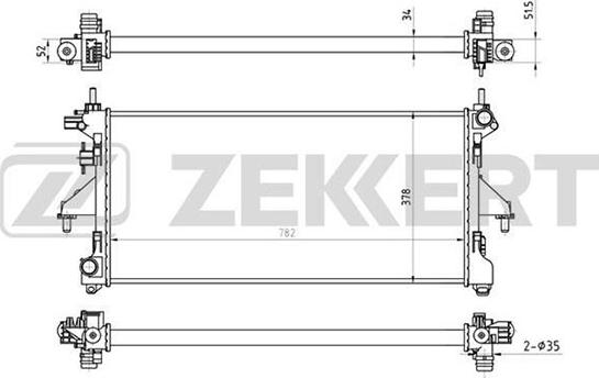Zekkert MK-1133 - Radiator, mühərrikin soyudulması furqanavto.az
