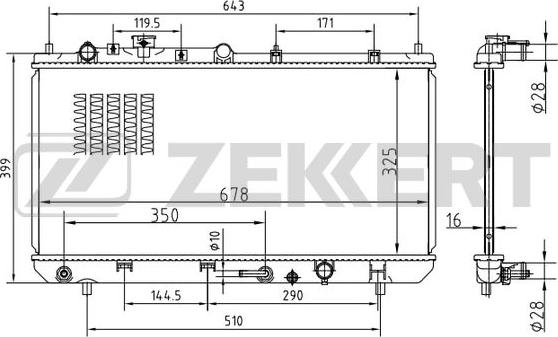 Zekkert MK-1393 - Radiator, mühərrikin soyudulması furqanavto.az