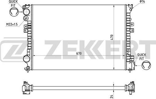 Zekkert MK-1306 - Radiator, mühərrikin soyudulması furqanavto.az