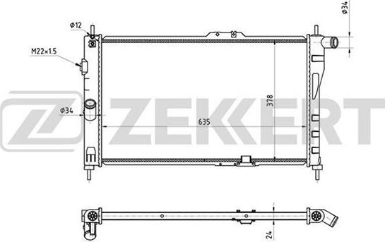 Zekkert MK-1328 - Radiator, mühərrikin soyudulması furqanavto.az