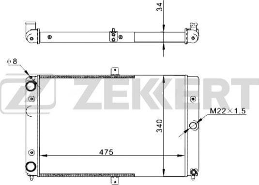 Zekkert MK-1297 - Radiator, mühərrikin soyudulması furqanavto.az