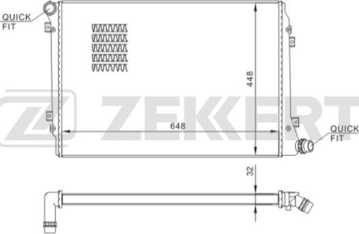 Zekkert MK-1243 - Radiator, mühərrikin soyudulması furqanavto.az