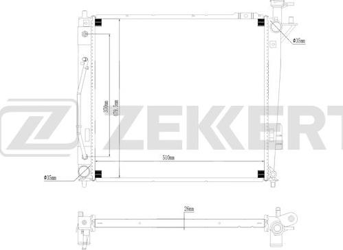 Zekkert MK-1261 - Radiator, mühərrikin soyudulması furqanavto.az