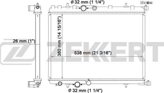 Zekkert MK-1214 - Radiator, mühərrikin soyudulması furqanavto.az