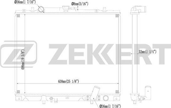 Zekkert MK-1218 - Radiator, mühərrikin soyudulması furqanavto.az