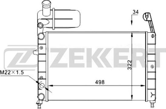 Zekkert MK-1287 - Radiator, mühərrikin soyudulması furqanavto.az