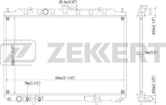 Zekkert MK-1228 - Radiator, mühərrikin soyudulması furqanavto.az