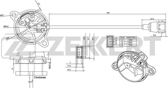 Zekkert SE-5008 - Sensor, eksantrik mili mövqeyi furqanavto.az