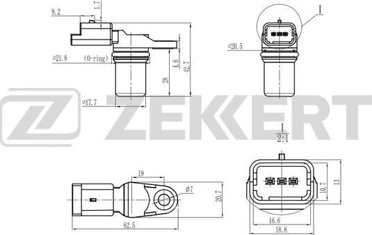 Zekkert SE-5014 - Sensor, eksantrik mili mövqeyi furqanavto.az
