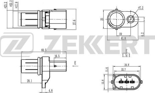 Zekkert SE-5027 - Sensor, eksantrik mili mövqeyi www.furqanavto.az