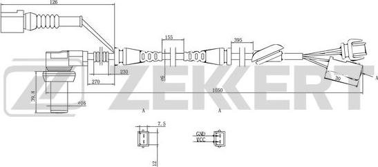 Zekkert SE-6002 - Sensor, təkər sürəti furqanavto.az