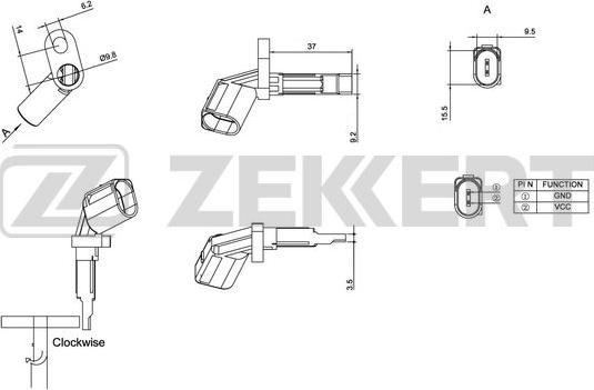 Zekkert SE-6023 - Sensor, təkər sürəti furqanavto.az