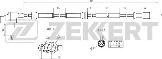 Zekkert SE-6169 - Sensor, təkər sürəti furqanavto.az