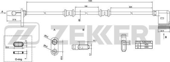 Zekkert SE-6131 - Sensor, təkər sürəti furqanavto.az