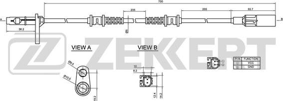 Zekkert SE-6132 - Sensor, təkər sürəti furqanavto.az