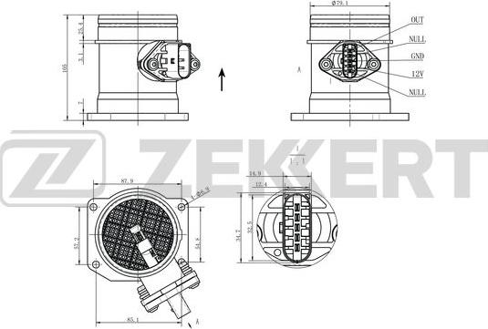 Zekkert SE-1099 - Sensor, suqəbuledici manifold təzyiqi furqanavto.az