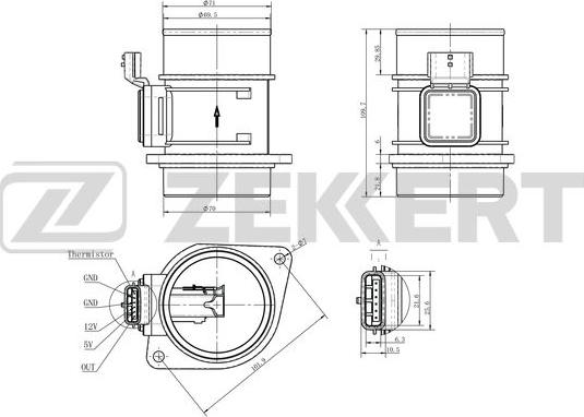 Zekkert SE-1092 - Sensor, suqəbuledici manifold təzyiqi furqanavto.az