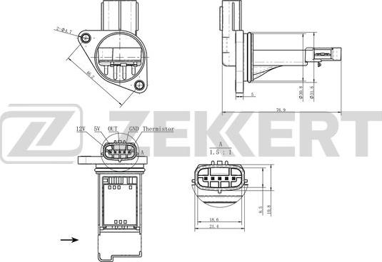 Zekkert SE-1097 - Sensor, suqəbuledici manifold təzyiqi furqanavto.az