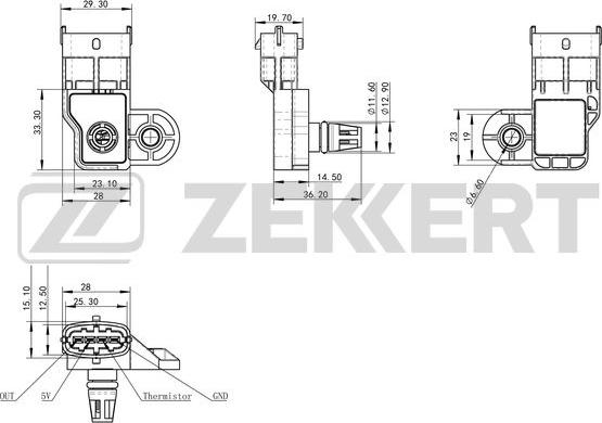 Zekkert SE-1040 - Sensor, suqəbuledici manifold təzyiqi furqanavto.az