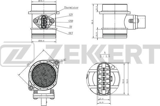 Zekkert SE-1065 - Sensor, suqəbuledici manifold təzyiqi furqanavto.az