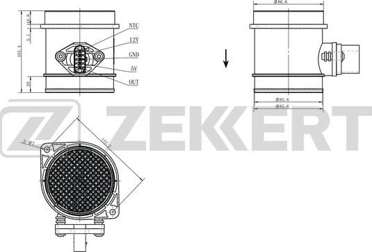 Zekkert SE-1066 - Sensor, suqəbuledici manifold təzyiqi furqanavto.az