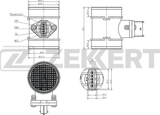 Zekkert SE-1068 - Sensor, suqəbuledici manifold təzyiqi furqanavto.az