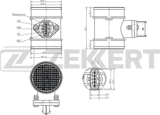 Zekkert SE-1067 - Sensor, suqəbuledici manifold təzyiqi furqanavto.az
