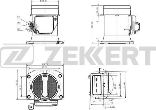 Zekkert SE-1015 - Hava Kütləsi Sensoru furqanavto.az