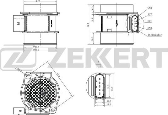 Zekkert SE-1089 - Sensor, suqəbuledici manifold təzyiqi furqanavto.az