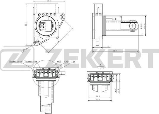 Zekkert SE-1086 - Sensor, suqəbuledici manifold təzyiqi furqanavto.az