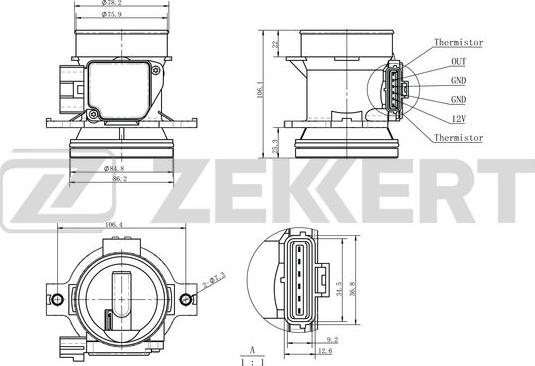 Zekkert SE-1080 - Sensor, suqəbuledici manifold təzyiqi furqanavto.az