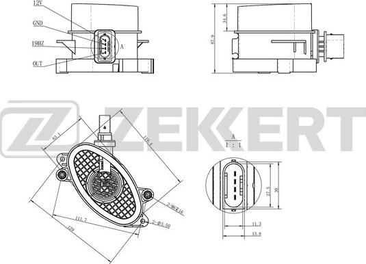 Zekkert SE-1087 - Sensor, suqəbuledici manifold təzyiqi furqanavto.az