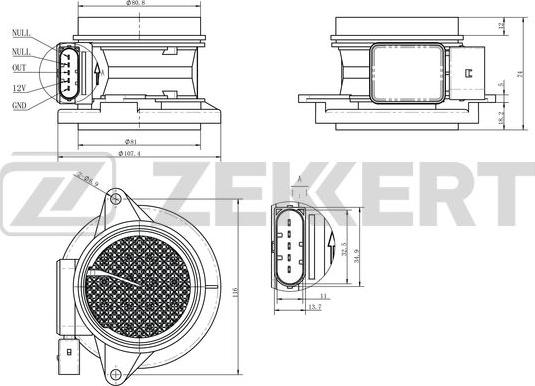 Zekkert SE-1073 - Sensor, suqəbuledici manifold təzyiqi furqanavto.az