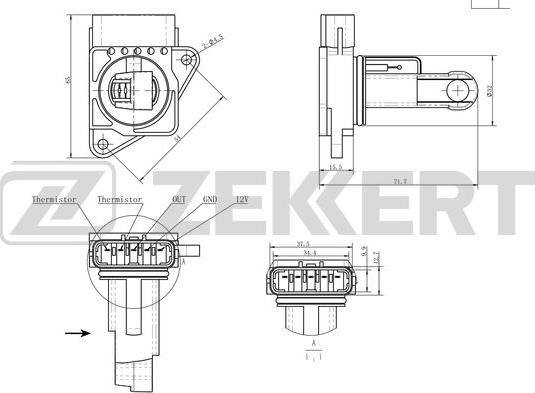 Zekkert SE-1072 - Sensor, suqəbuledici manifold təzyiqi furqanavto.az