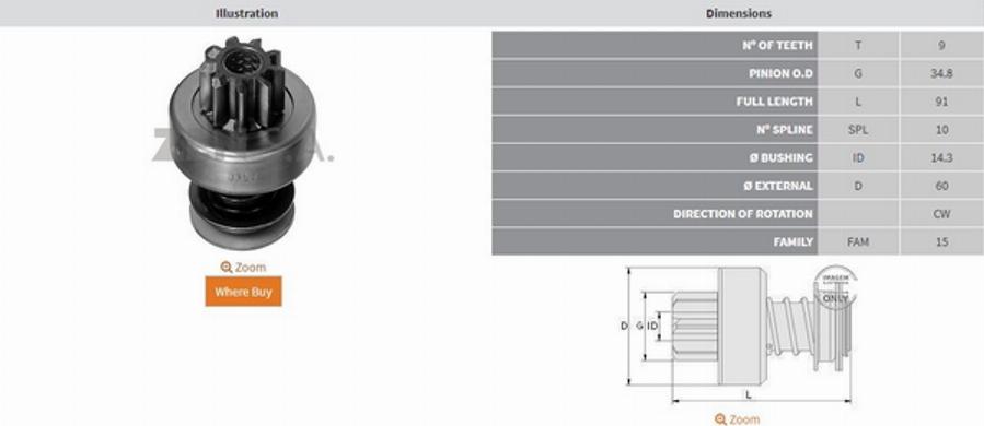 ZEN 0367 - Pinion, başlanğıc furqanavto.az