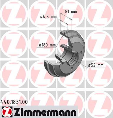 Zimmermann 440.1831.00 - Əyləc barabanı furqanavto.az