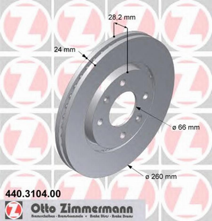 Zimmermann 440.3104.00 - Əyləc Diski furqanavto.az