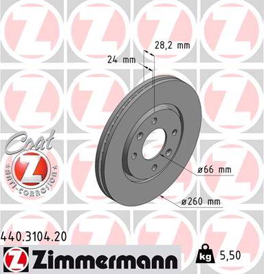 Zimmermann 440.3104.20 - Əyləc Diski furqanavto.az