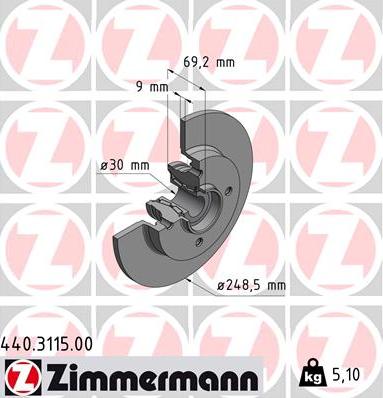 Zimmermann 440.3115.00 - Əyləc Diski furqanavto.az