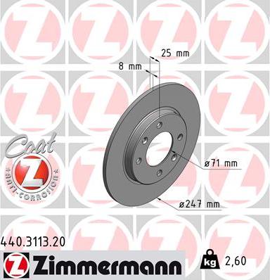 Zimmermann 440.3113.20 - Əyləc Diski furqanavto.az